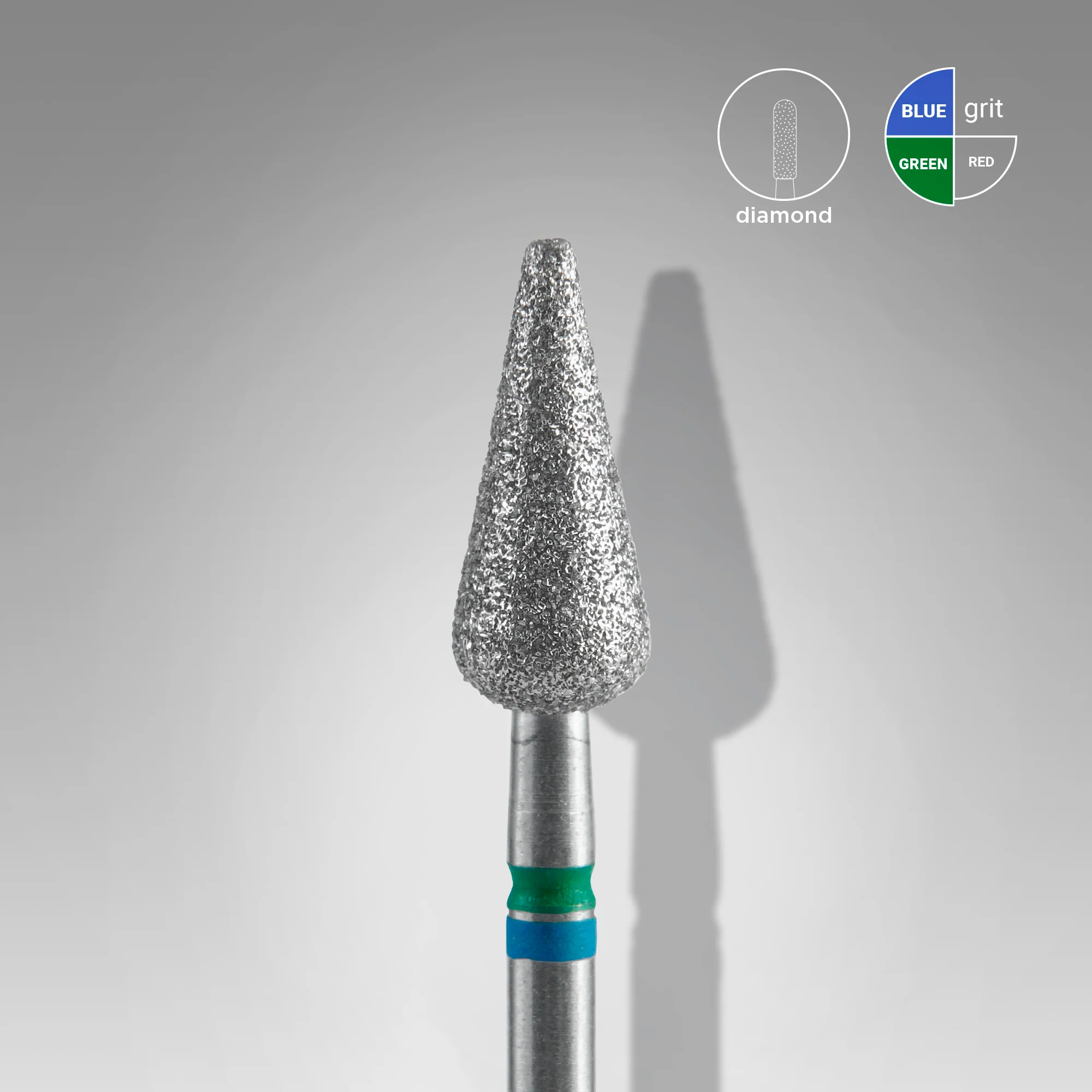 Diamant Nagel Bit Blau Grün 5mm/12mm