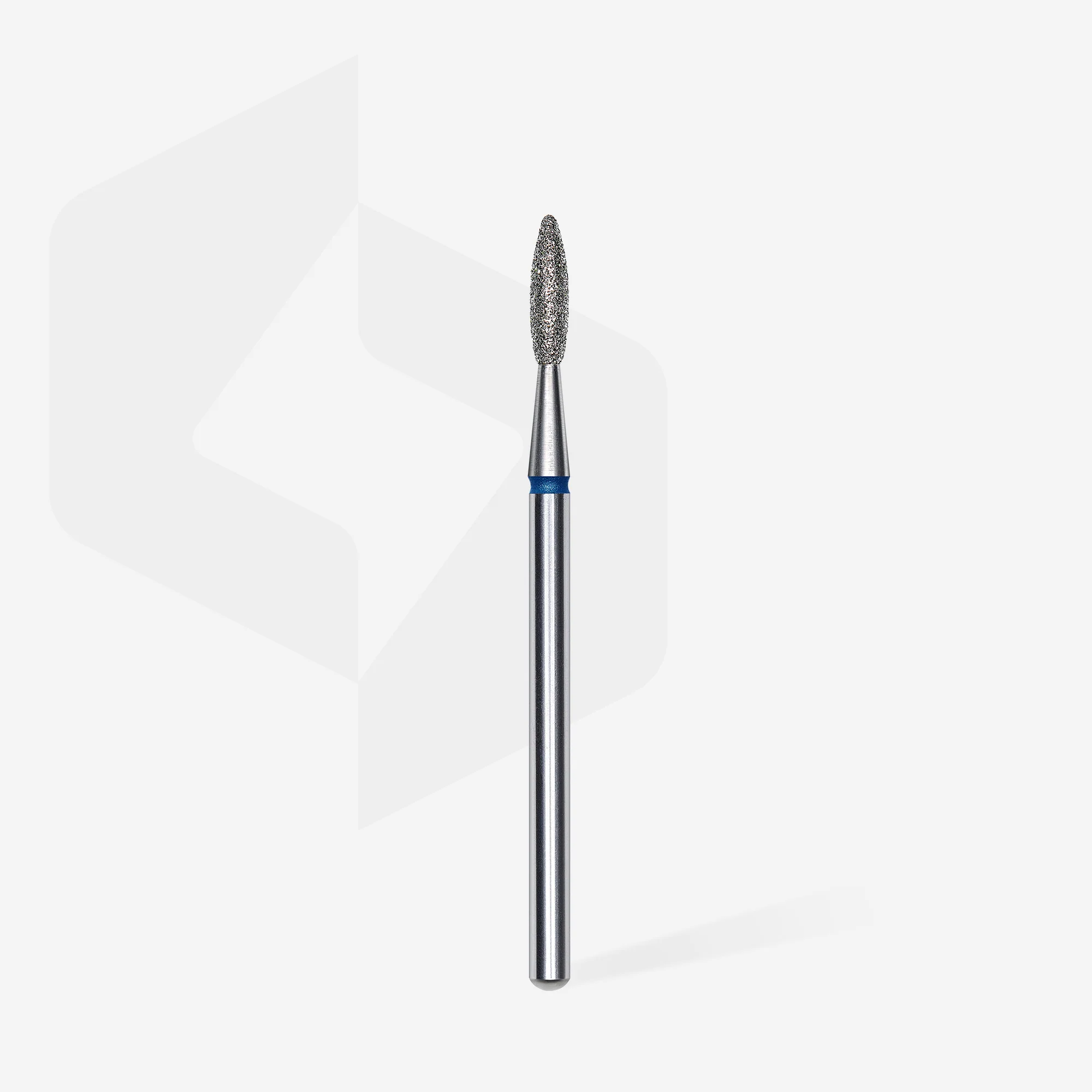 Diamantfräse "Flamme" blau, Durchmesser 2.1 mm / Arbeitsteil 8 mm