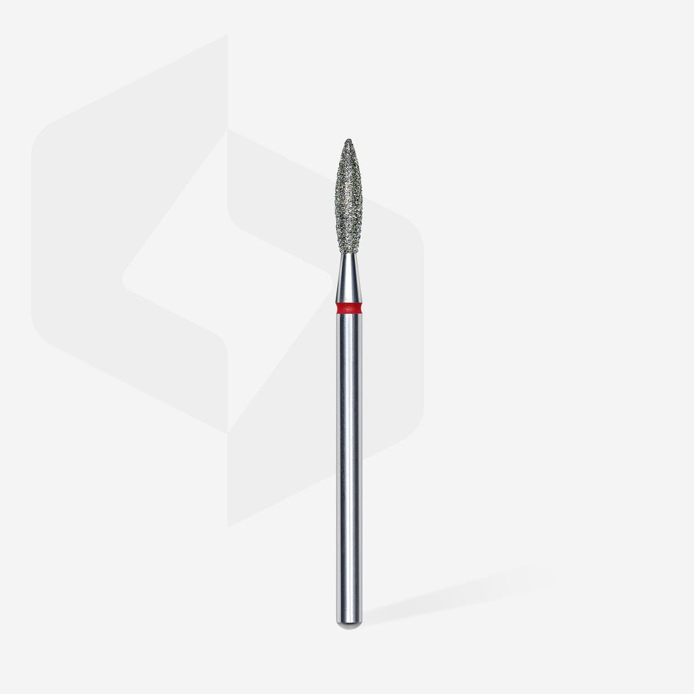 Diamantfräse "Flamme" rot, Durchmesser 2.3 mm / Arbeitsteil 10 mm