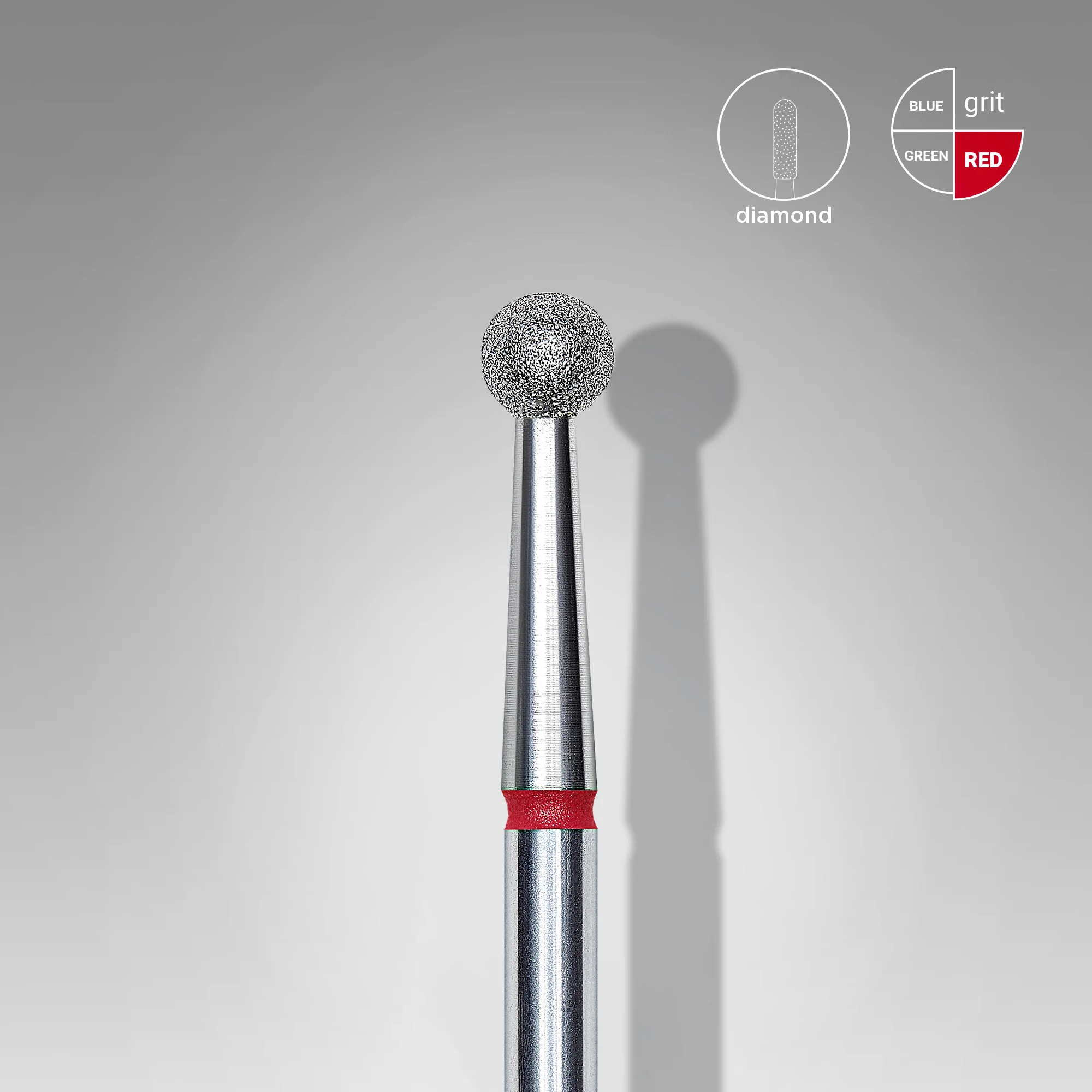 Diamantfräse "Kugel" rot, Durchmesser 3.5 mm
